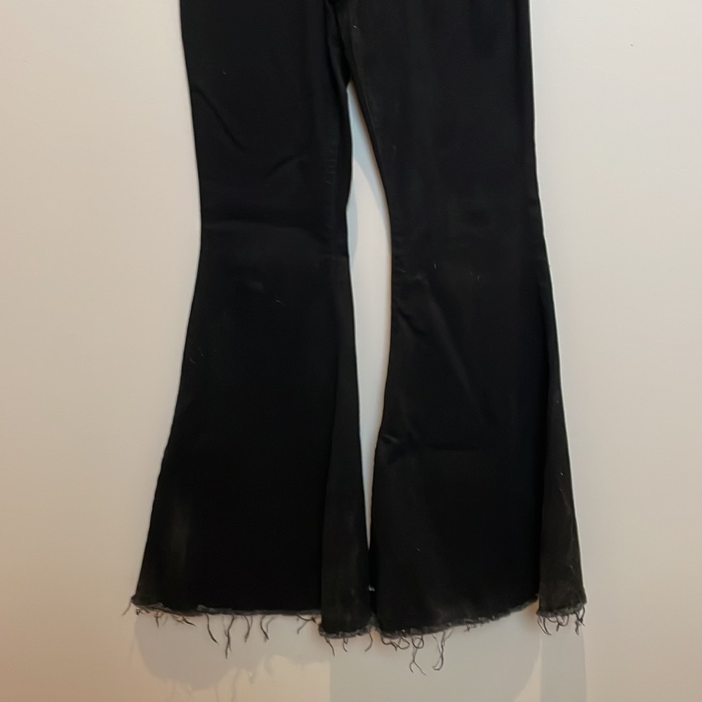Cider Flare Leg Black Button Up Jeans Size S - Picture 3 of 6